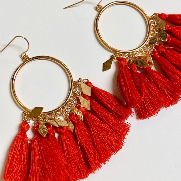 Set Of 3 Tassel Charm Boho Earrings - Picture 4 of 12